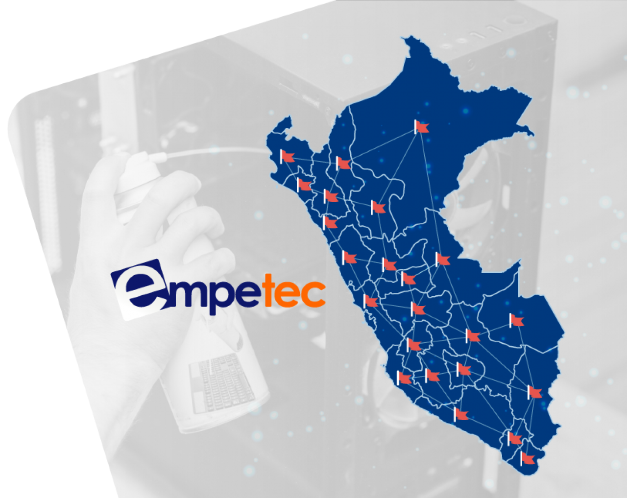 Presencia de Empresa Peruana de Tecnología SAC, en la distintas regiones del Perú